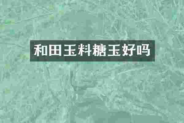 和田玉料糖玉好吗