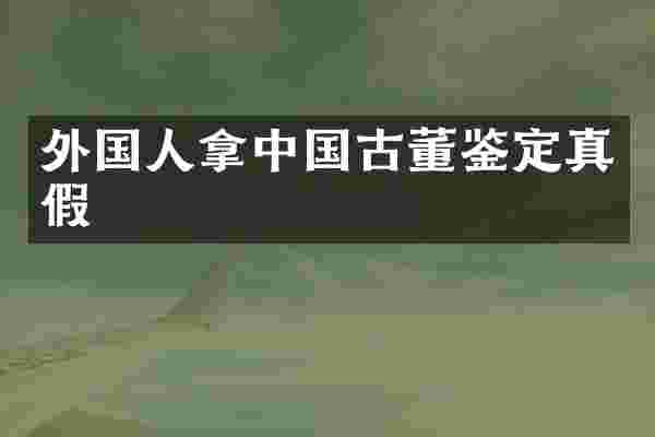 外国人拿中国古董鉴定真假