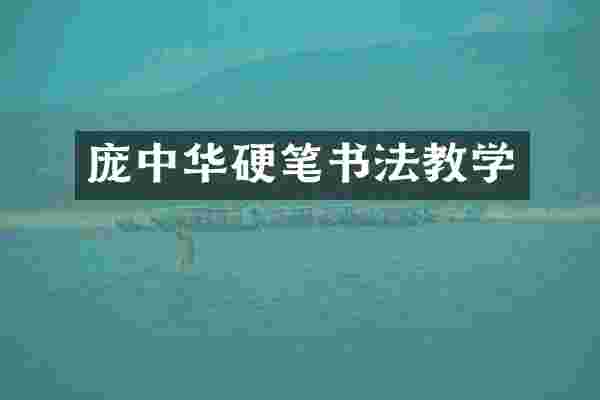 庞中华硬笔书法教学