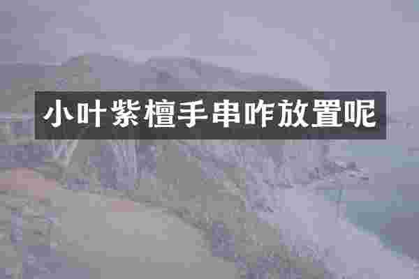 小叶紫檀手串咋放置呢