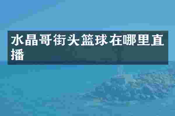 水晶哥街头篮球在哪里直播