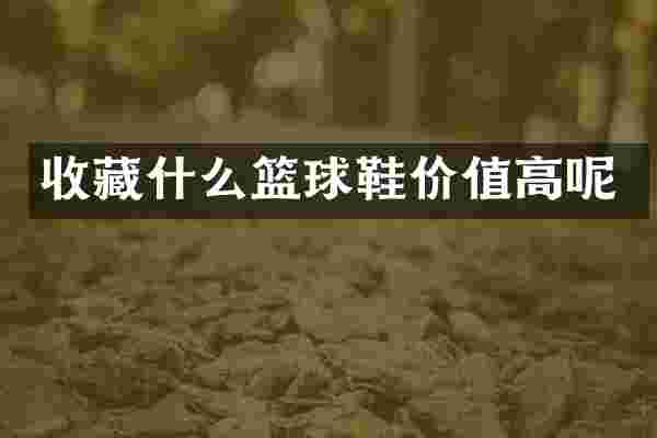 收藏什么篮球鞋价值高呢