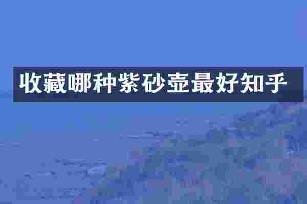 收藏哪种紫砂壶最好知乎