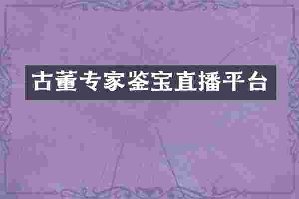 古董专家鉴宝直播平台