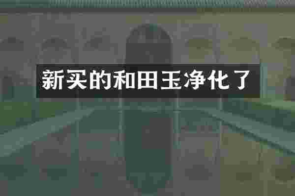 新买的和田玉净化了
