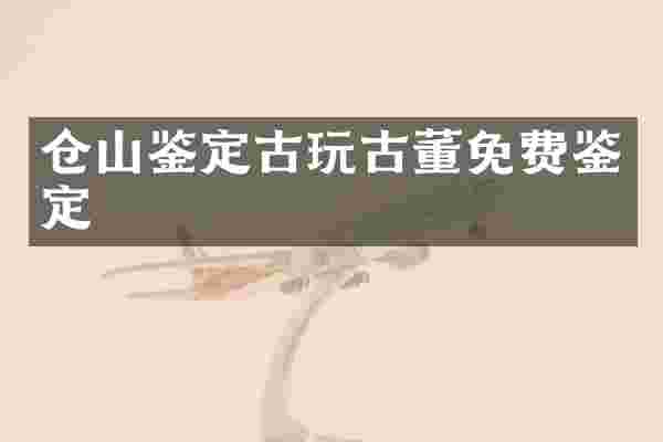 仓山鉴定古玩古董免费鉴定