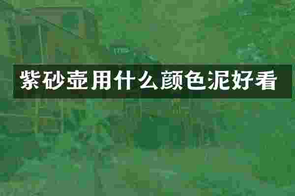 紫砂壶用什么颜色泥好看
