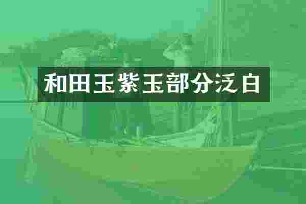 和田玉紫玉部分泛白