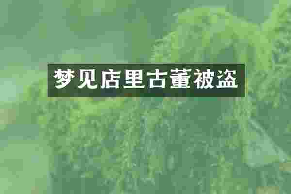 梦见店里古董被盗