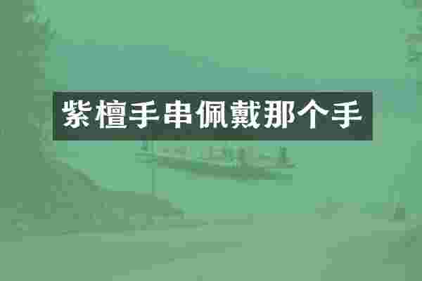 紫檀手串佩戴那个手