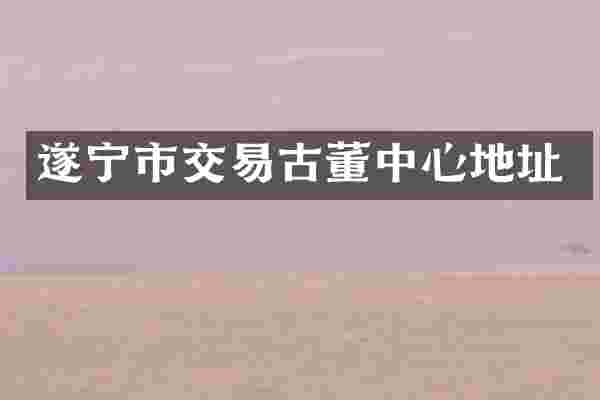 遂宁市交易古董中心地址