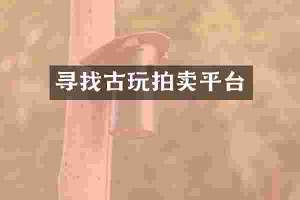 寻找古玩拍卖平台