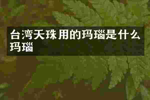 台湾天珠用的玛瑙是什么玛瑙