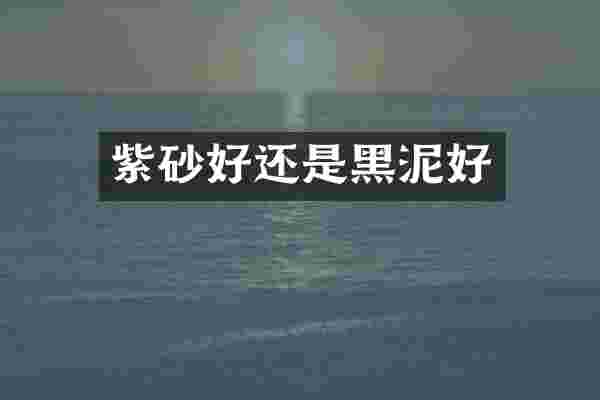 紫砂好还是黑泥好