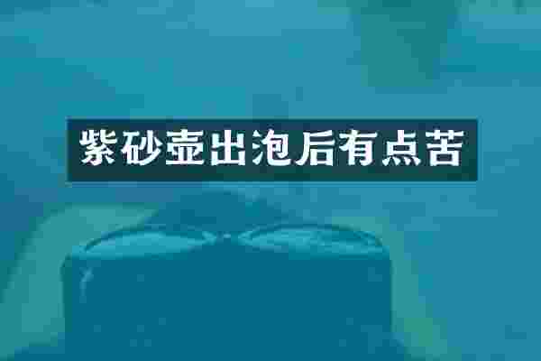 紫砂壶出泡后有点苦