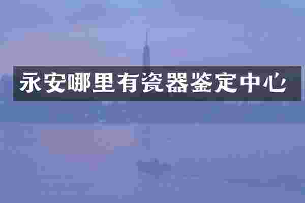 永安哪里有瓷器鉴定中心