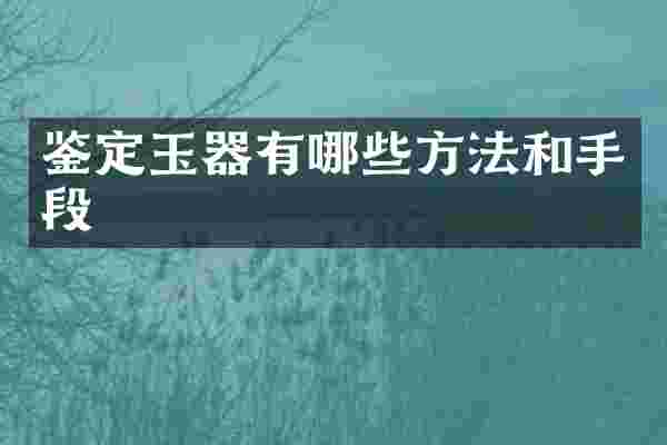 鉴定玉器有哪些方法和手段