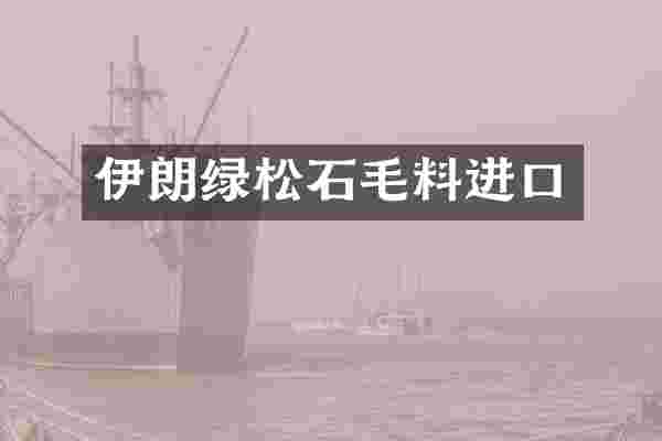 伊朗绿松石毛料进口