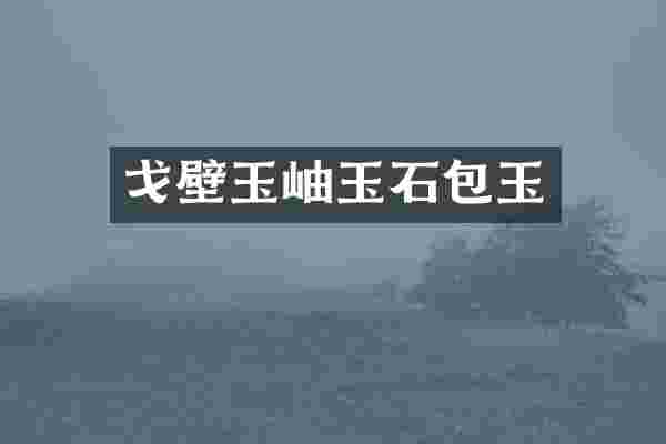 戈壁玉岫玉石包玉
