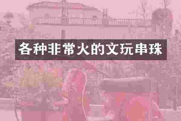 各种非常火的文玩串珠
