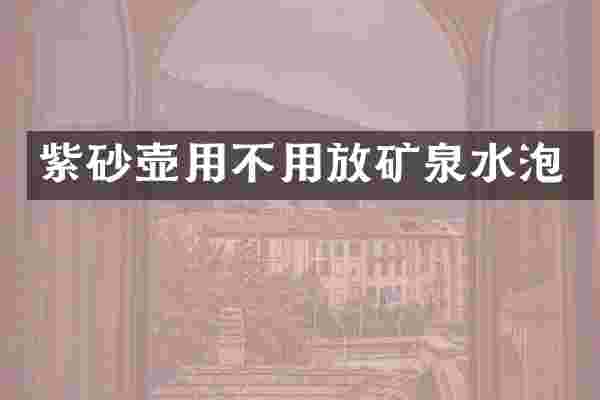 紫砂壶用不用放矿泉水泡