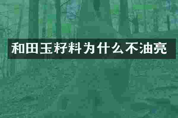 和田玉籽料为什么不油亮