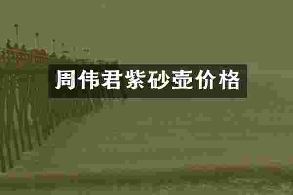 周伟君紫砂壶价格