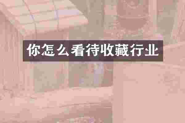 你怎么看待收藏行业