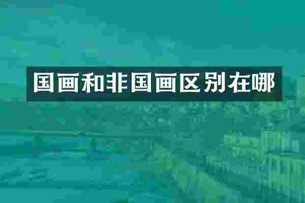国画和非国画区别在哪