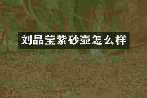 刘晶莹紫砂壶怎么样