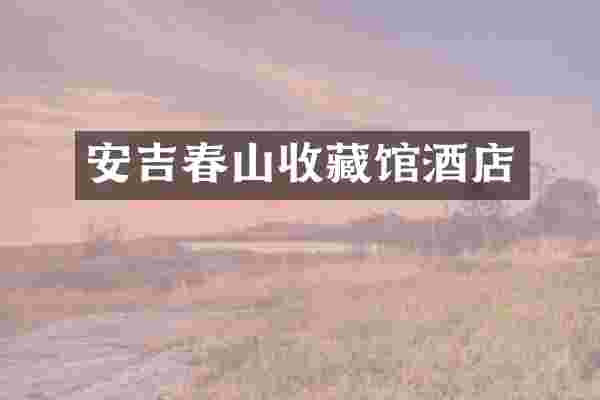 安吉春山收藏馆酒店