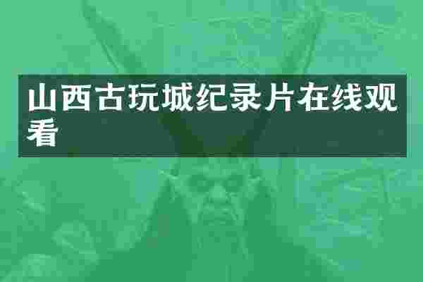 山西古玩城纪录片在线观看