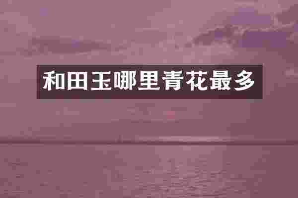 和田玉哪里青花最多