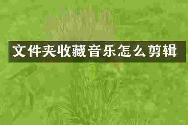 文件夹收藏音乐怎么剪辑