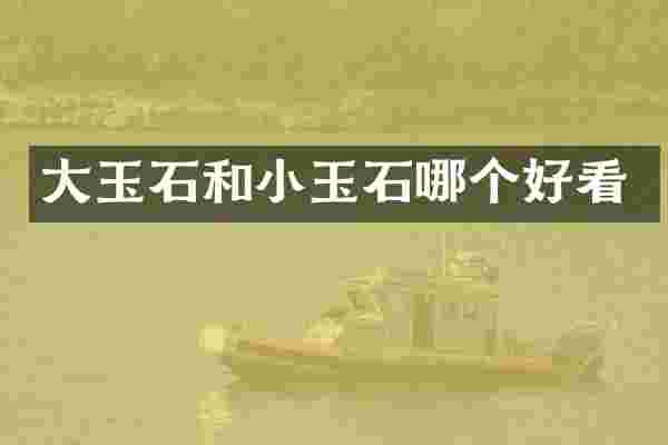 大玉石和小玉石哪个好看