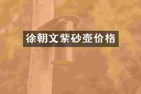 徐朝文紫砂壶价格
