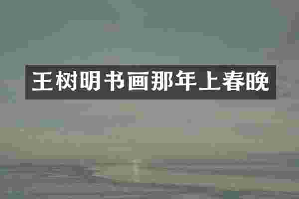 王树明书画那年上