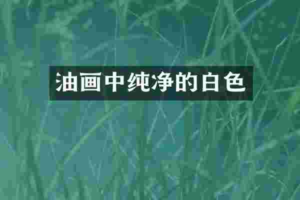 油画中纯净的白色