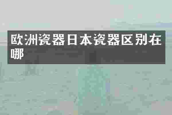 欧洲瓷器日本瓷器区别在哪