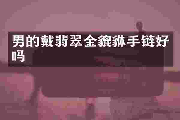 男的戴翡翠金貔貅手链好吗