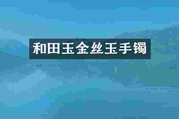 和田玉金丝玉手镯