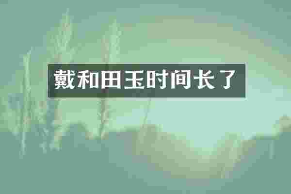 戴和田玉时间长了