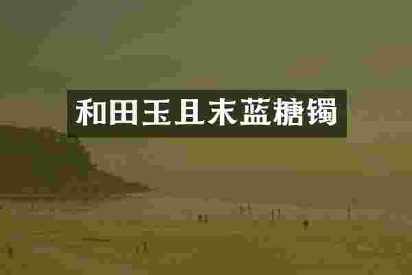 和田玉且末蓝糖镯