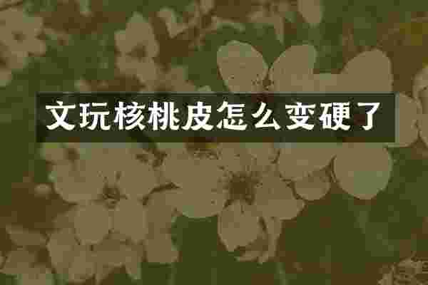 文玩核桃皮怎么变硬了