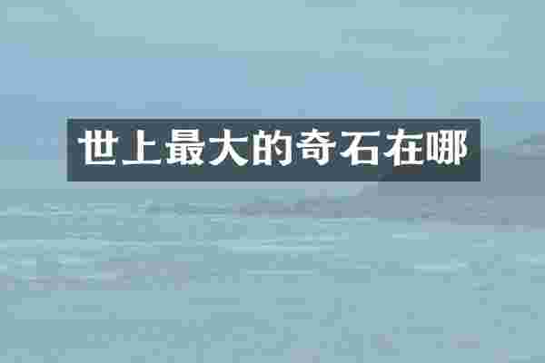 世上最大的奇石在哪