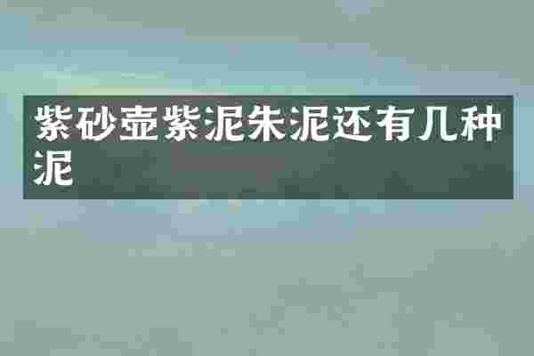 紫砂壶紫泥朱泥还有几种泥