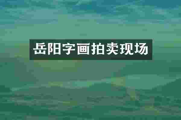 岳阳字画拍卖现场