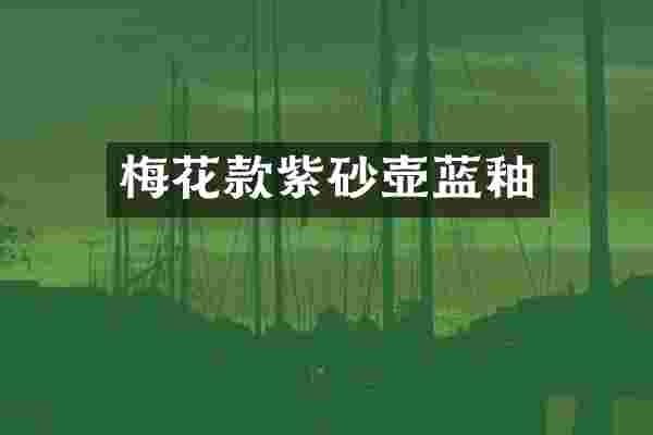 梅花款紫砂壶蓝釉