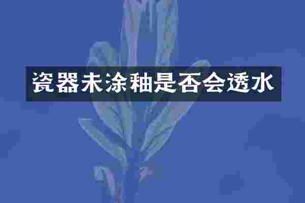 瓷器未涂釉是否会透水