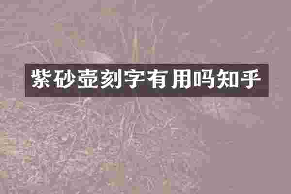 紫砂壶刻字有用吗知乎
